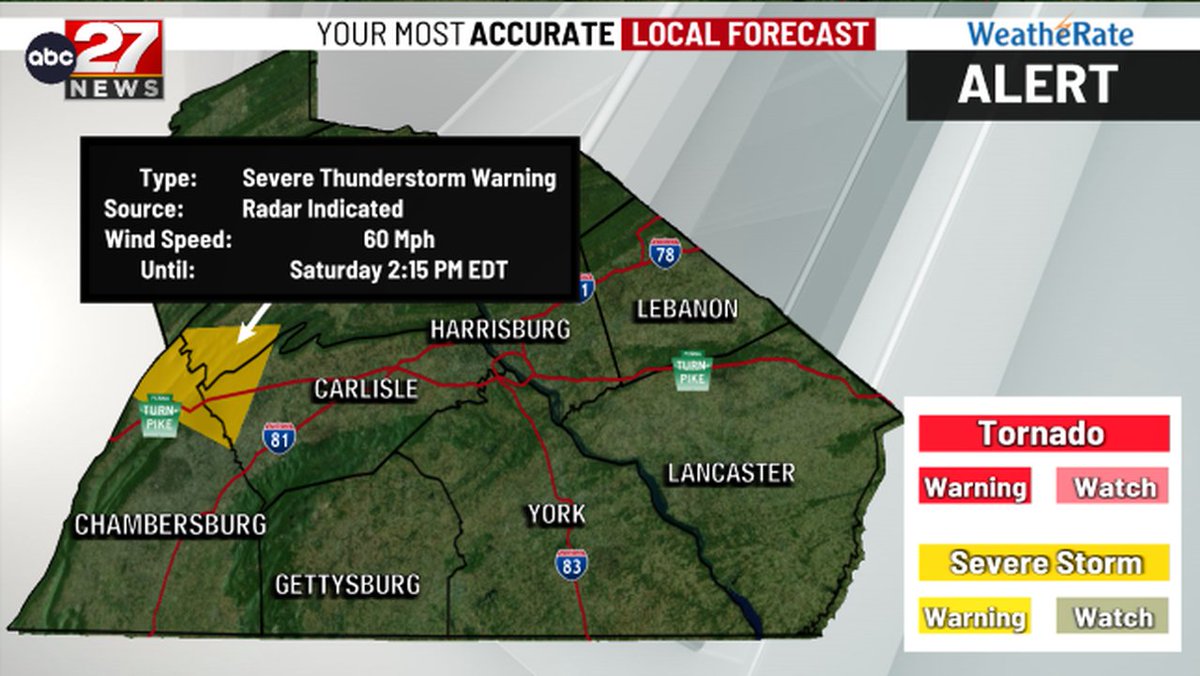 abc27 Weather alert; visit abc27.com/weather/weathe… for details. #27Weather #PAwx