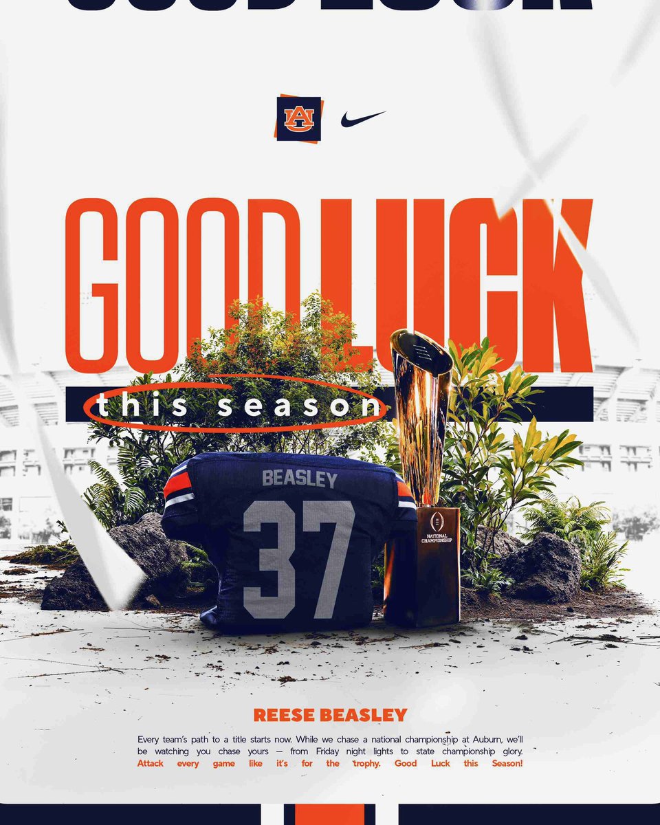 ReeseBeasley08's tweet photo. Thank you @chadlunsford for the support. Can’t wait to watch @AuburnFootball this season. #WDE
@AuburnMade @CoachPaxMonty https://t.co/2W5Thhe30y