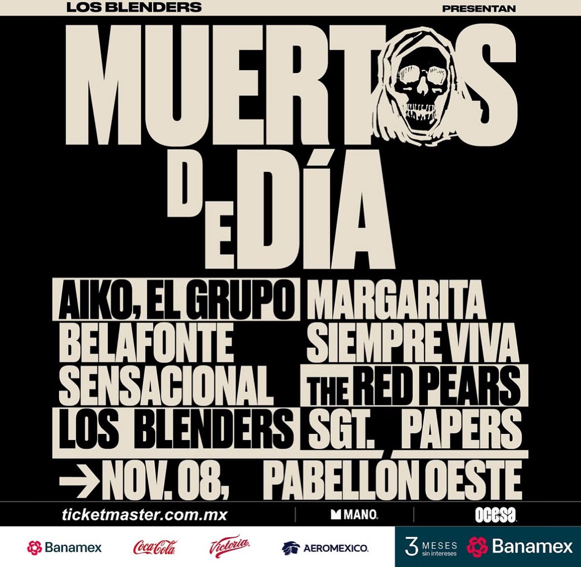 ¡México! ♥️🇲🇽 

Estamos agradecidos de tener la oportunidad de presentarnos por primera vez en CDMX con nuestros amigos este 8 de Noviembre

Nos vemos pronto

ticketmaster.com.mx/los-blenders-m…