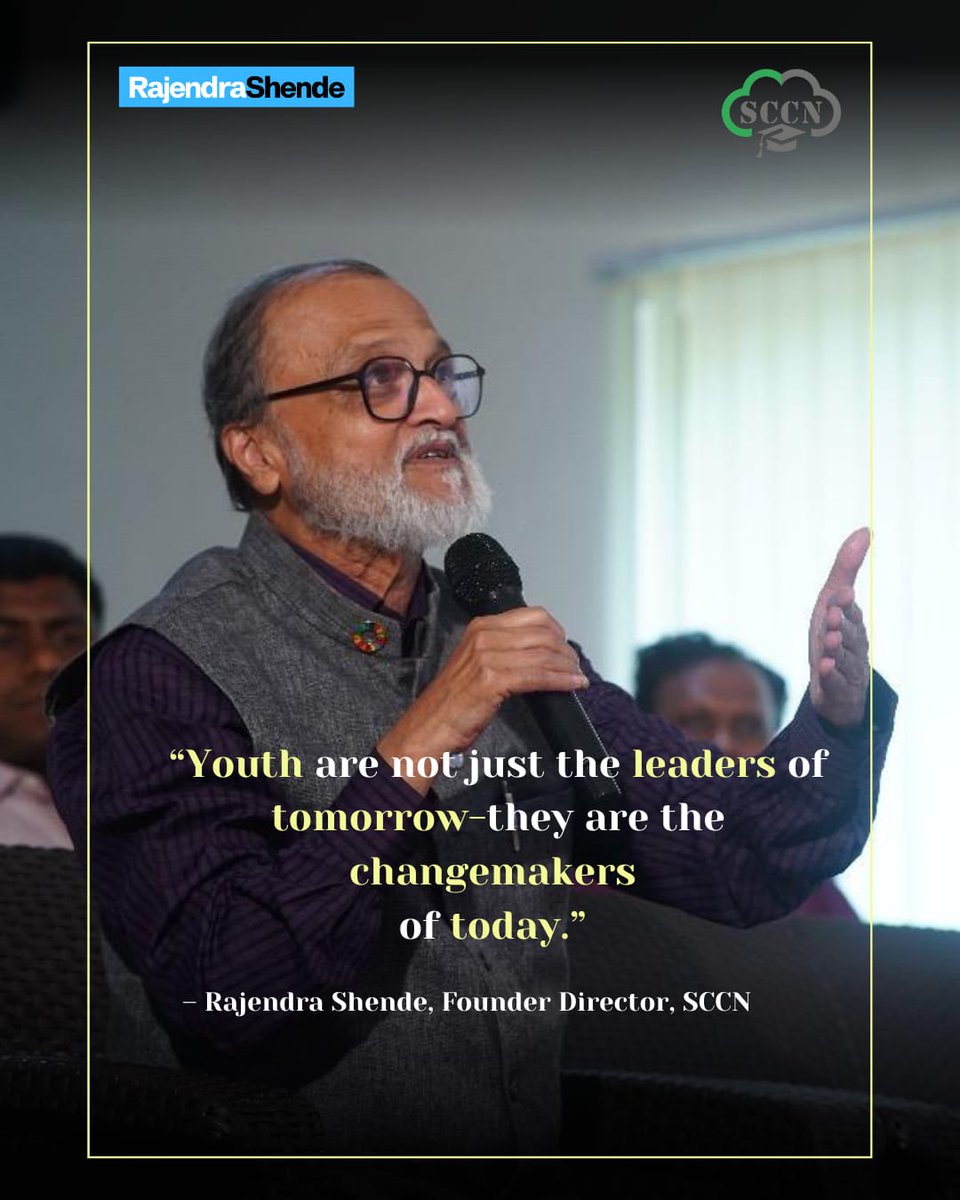 Rajendra Shende (@rajendrashende) on Twitter photo Day before, we celebrated. Yesterday, we reflected.
Today, youth act for SDGs & beyond
#InternationalYouthDay is not for a date — it’s a movement
“Youth are changemakers of today” – <a href="/shenderajendra/">Rajendra Shende</a>
@SCCNhub by @TERREPolicy is driving smarter, greener campuses daily!
#YouthDay Day before, we celebrated. Yesterday, we reflected.
Today, youth act for SDGs & beyond
#InternationalYouthDay is not for a date — it’s a movement
“Youth are changemakers of today” – <a href="/shenderajendra/">Rajendra Shende</a>
@SCCNhub by @TERREPolicy is driving smarter, greener campuses daily!
#YouthDay
