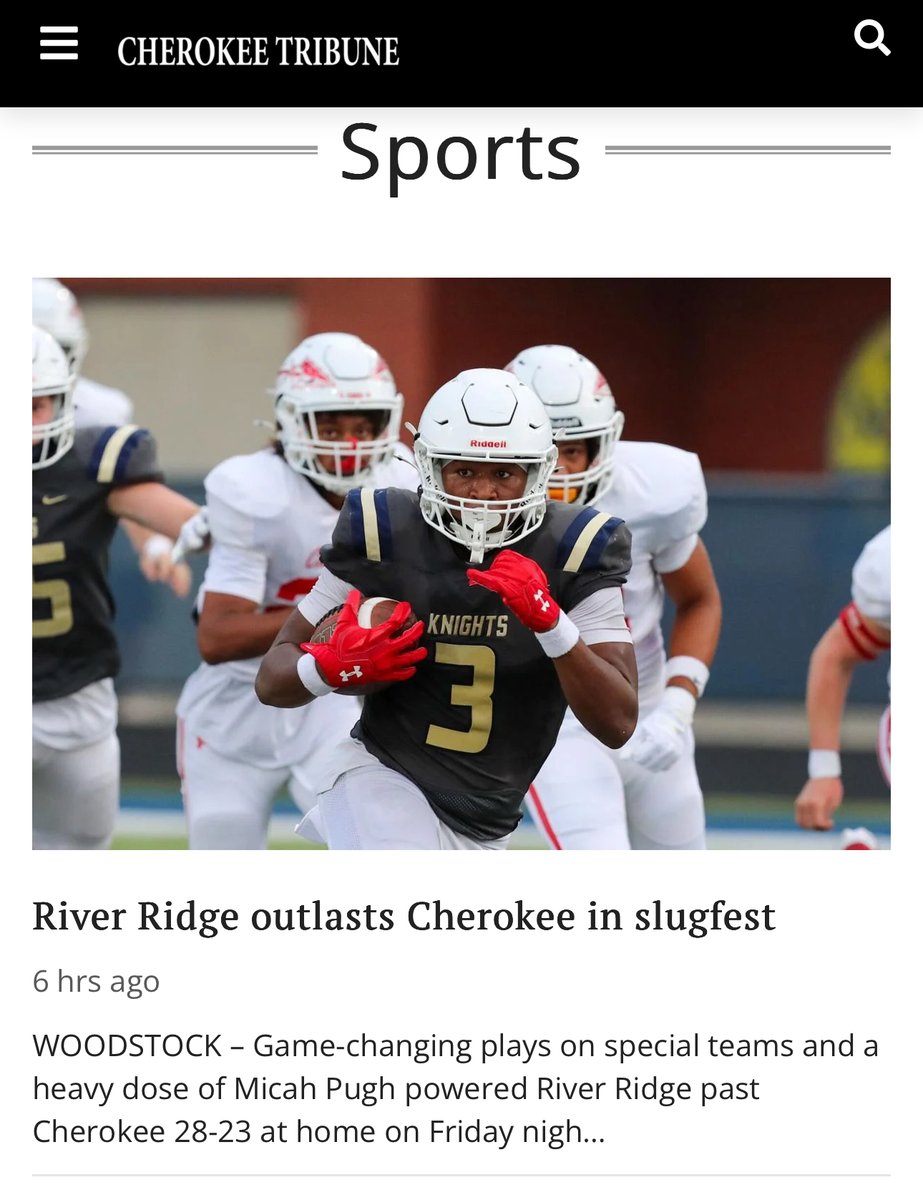 Friday Night Lights vs. Cherokee. Big win for River Ridge Football! #micahpugh #riverridgefootball #330Birthed