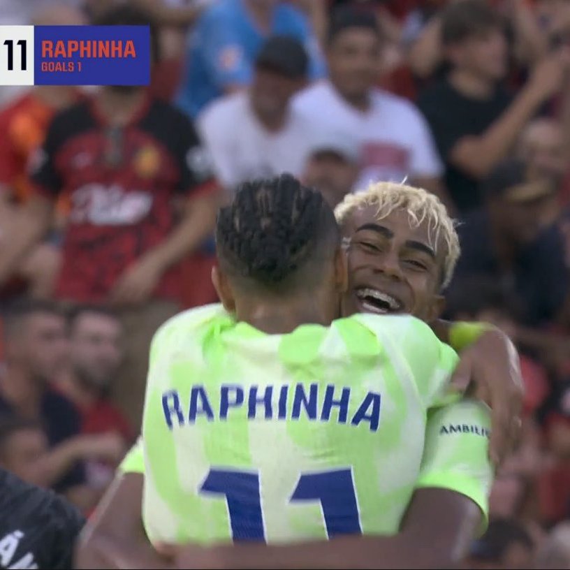 🎯 Yamal ⚽️ Raphinha

It took just 7 minutes of the new season for Lamine Yamal and Raphinha to pick up from where they left of last season.