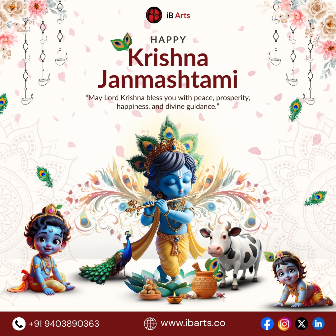 ib_arts_pvt_ltd's tweet image. Shri Krishna – The Soul of Art &amp;amp; Stories | Janmashtami Special | iB Arts

On this sacred day,
iB Arts honors the birth of Shri Krishna,the original master of expression, art, and storytelling 🎭📖.
Wishing you a beautiful and blessed Krishna Janmashtami! 🕊️

#iBArts #ShriKrishna