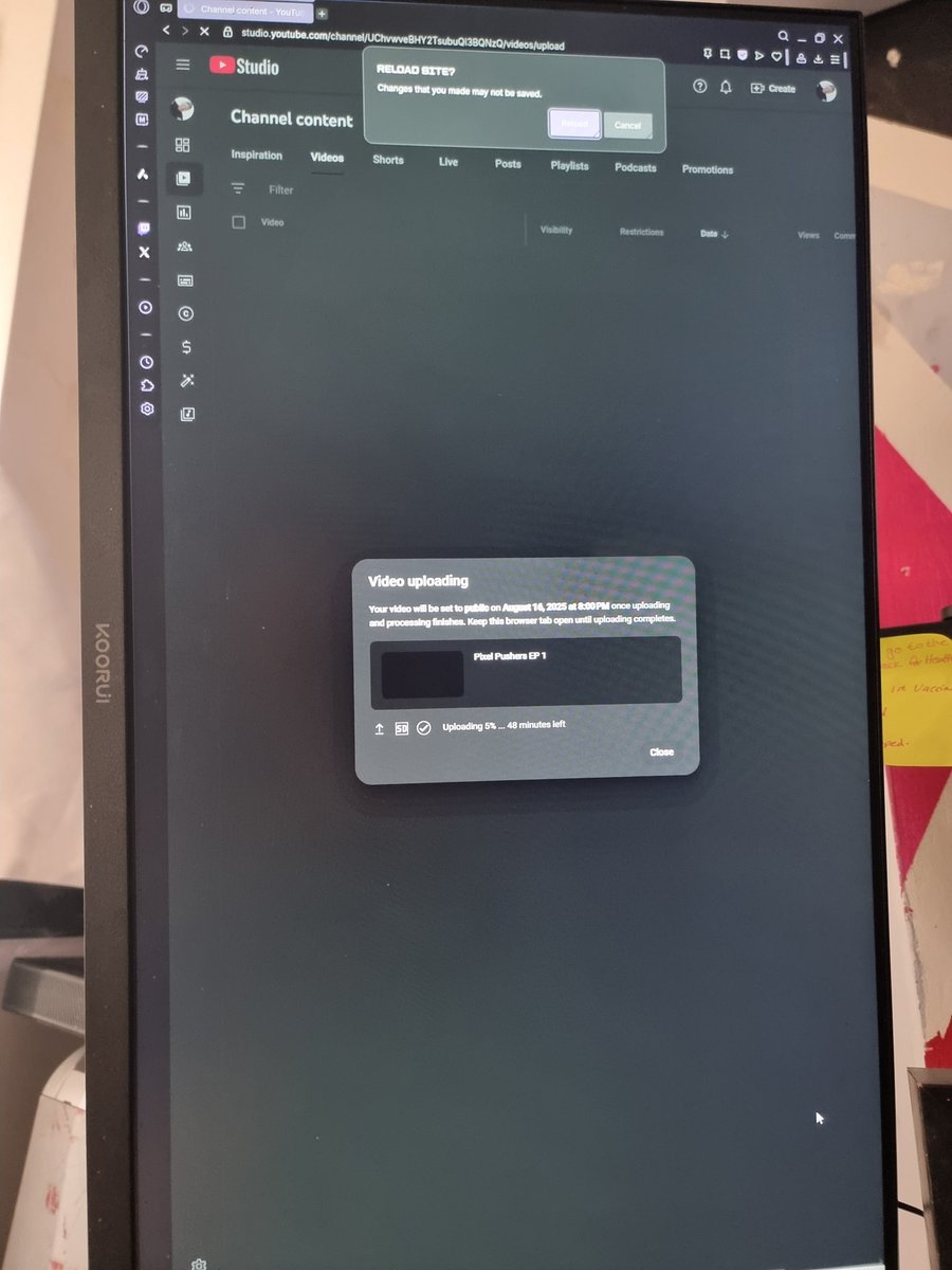 Pixel Pushers ep 1 edited and uploading will be ready to view at 8pm GMT