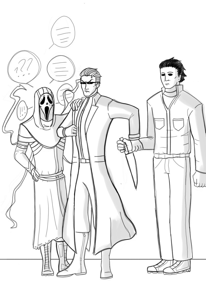 ughhyikes's tweet photo. Add myers to 2v8 behavior, PLEASE 
#Dbd #dbdfanart #DeadbyDaylight https://t.co/3kbii4Si3I
