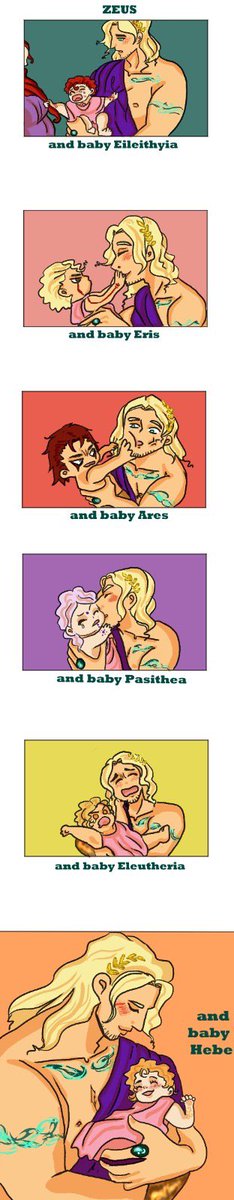 FranzoArts's tweet photo. Zeus and babies. 
#GreekMythology #greekgods #Zeus https://t.co/WoclhDquV7