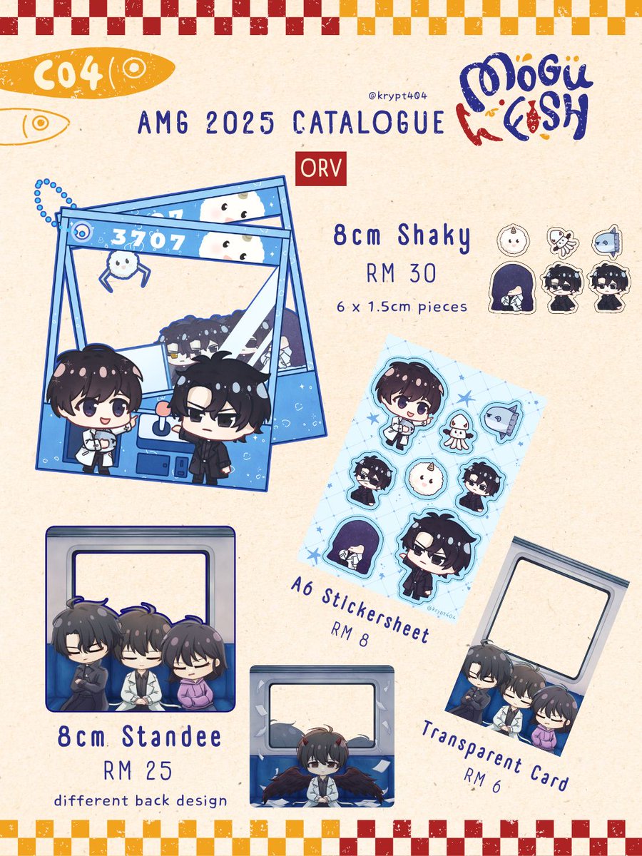 Krypt404's tweet photo. [RT⭐]  #Animangaki2025 catalogue! (1/3)
Preorders opened for both local amg / intl orders! (Link in replies)

📌 C04 @mogu_fish 
📅 22-24 Aug @ MIECC
💙 Fandoms: ORV, PRSK, HSR, etc

see you there! ✨ #AMG2025 #animangakicatalogue https://t.co/N6KhMLllIo