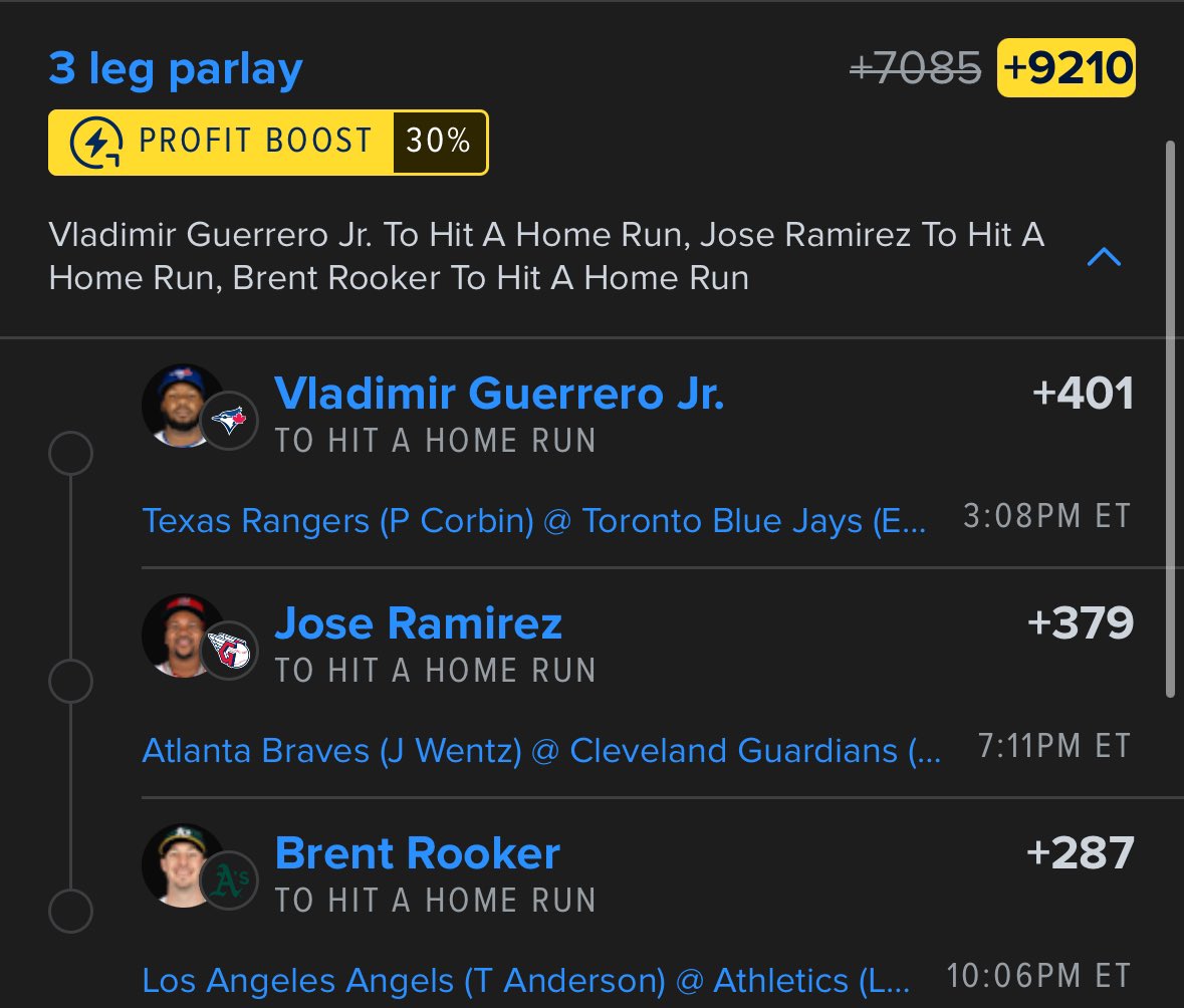 PaulPickz's tweet photo. MLB HOMERUN PARLAY 🚀⚾️🚀⚾️

#GamblingTwitter #SportsBettingX #GamblingX #SportsGambling #MLB #Baseball https://t.co/nP9TYuimoz