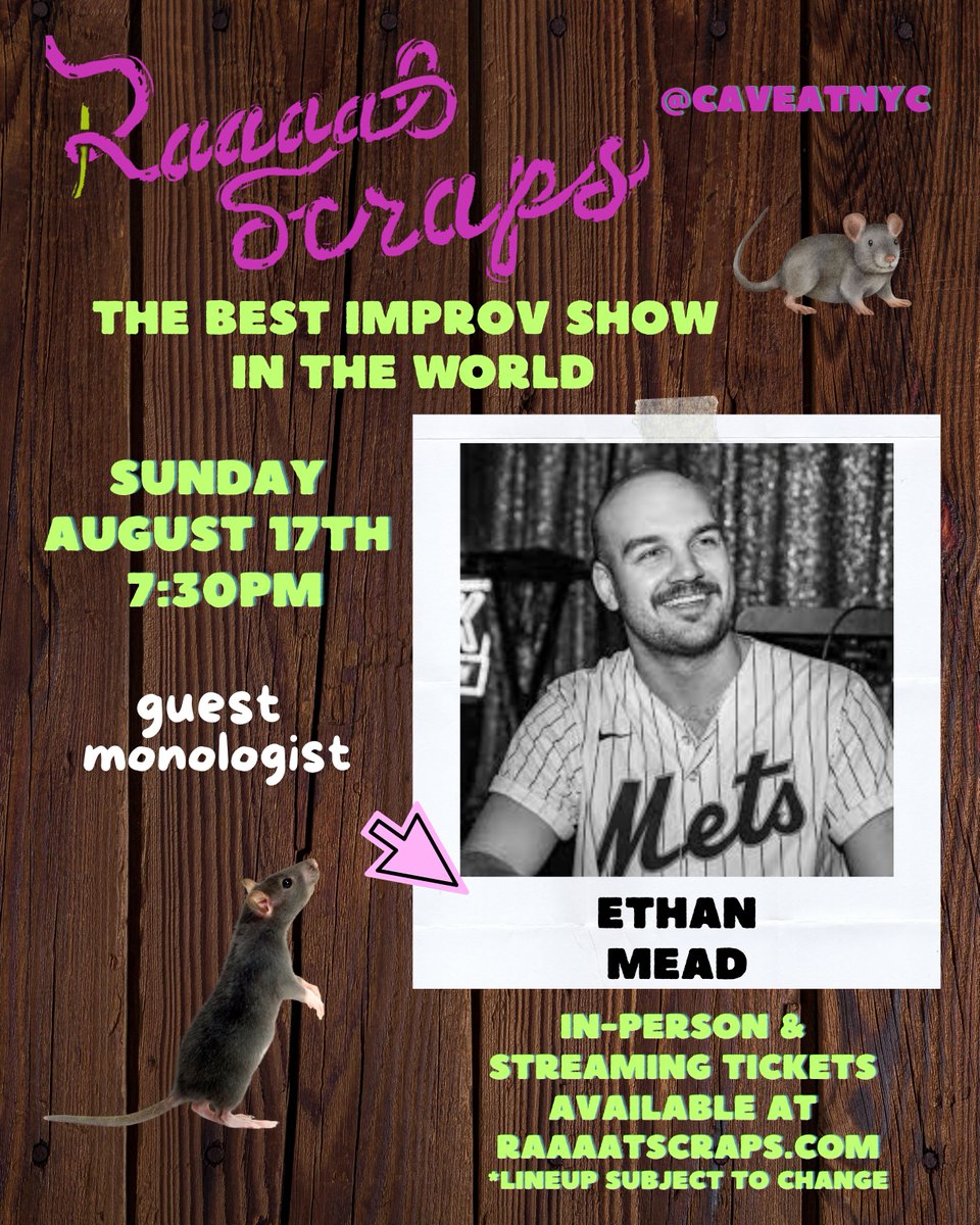 RaaaatScraps 🐀 - Best Improv Show in the World! tweet media