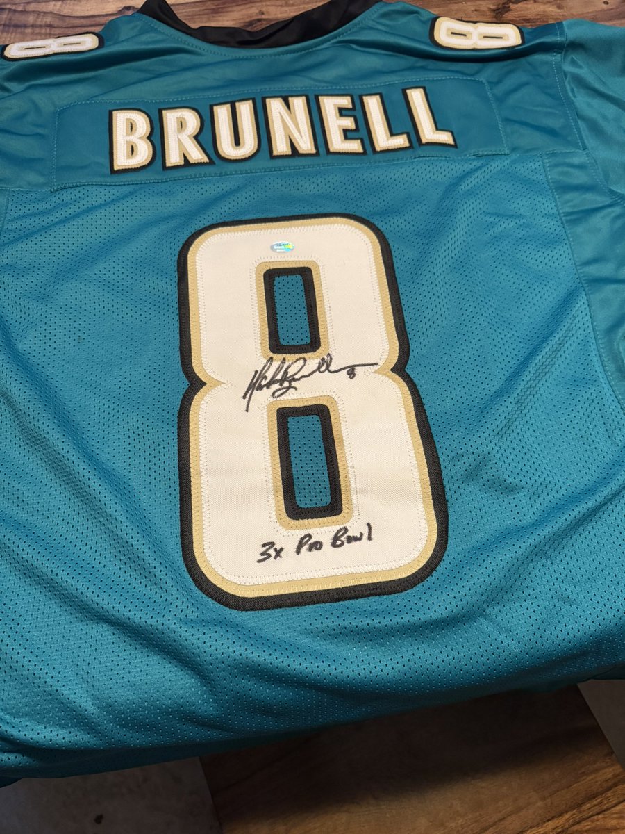 docmarkelliott's tweet photo. I’m pretty excited about this purchase today. Mark #Brunell was Jax #Jaguars QB back in the 1990’s. I met Mark when I spoke at his Jags #NFL Players Chapel. Best wishes Mr. #Brunell. https://t.co/r3hGyI9onU