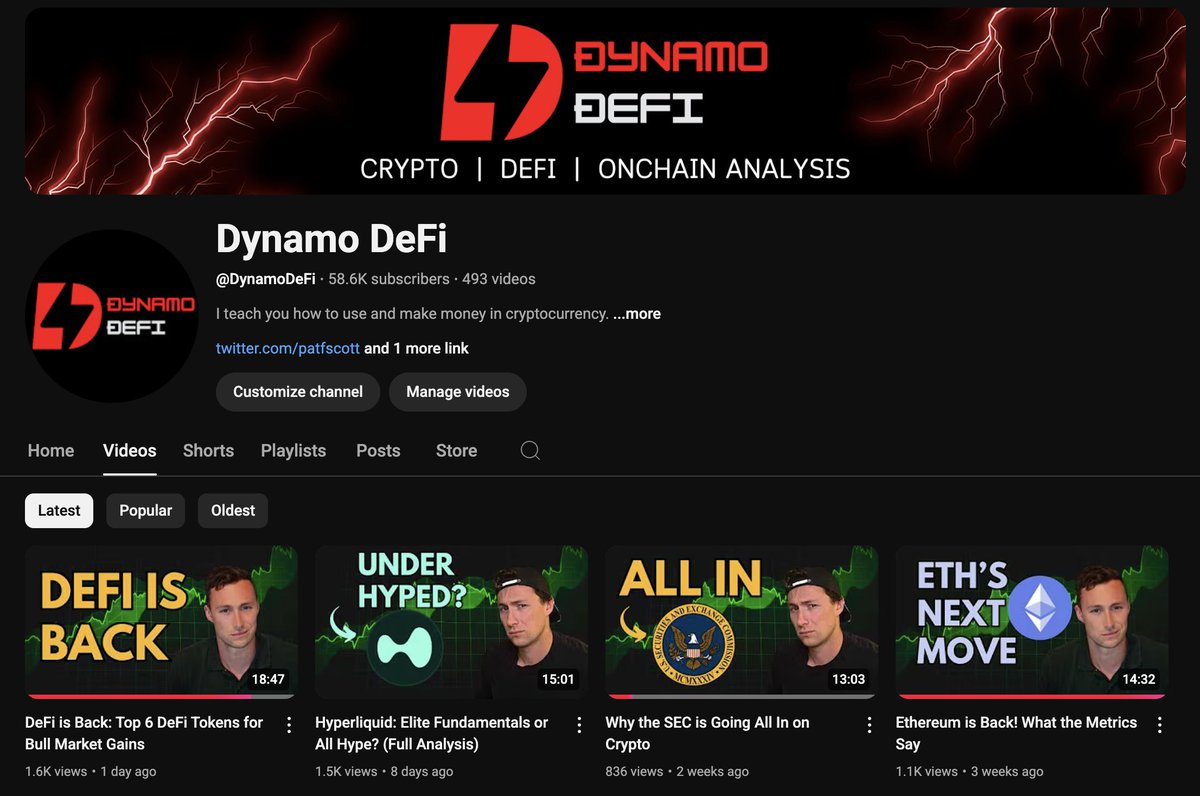 patfscott's tweet image. Can I get to 60K subscribers before the summer ends?

If frens help out, I believe I can.

Subscribe to my channel for DeFi and crypto analysis driven by fundamental metrics.