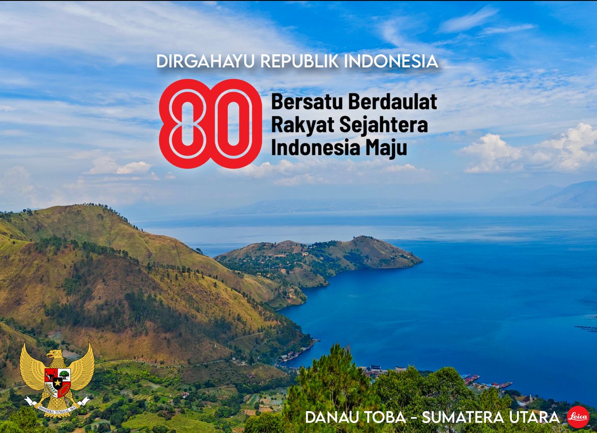 🇮🇩 DIRGAHAYU REPUBLIK INDONESIA KE 80 🇮🇩

Bersatu Berdaulat 
Rakyat Sejahtera 
Indonesia Maju