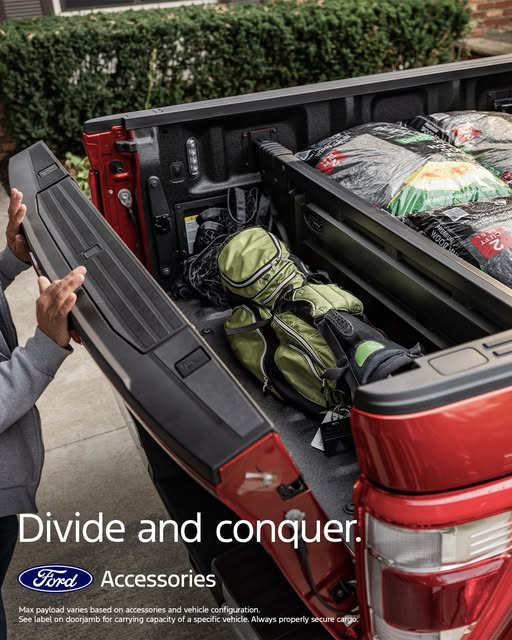 FordSouderton's tweet photo. Get organized and keep everything exactly where it should be with the F-150® bed divider. Head into our dealership to see how Ford Accessories can help outfit your vehicle for work and fun.

https://t.co/iYopTRoeBO https://t.co/1ulfrkM3CI