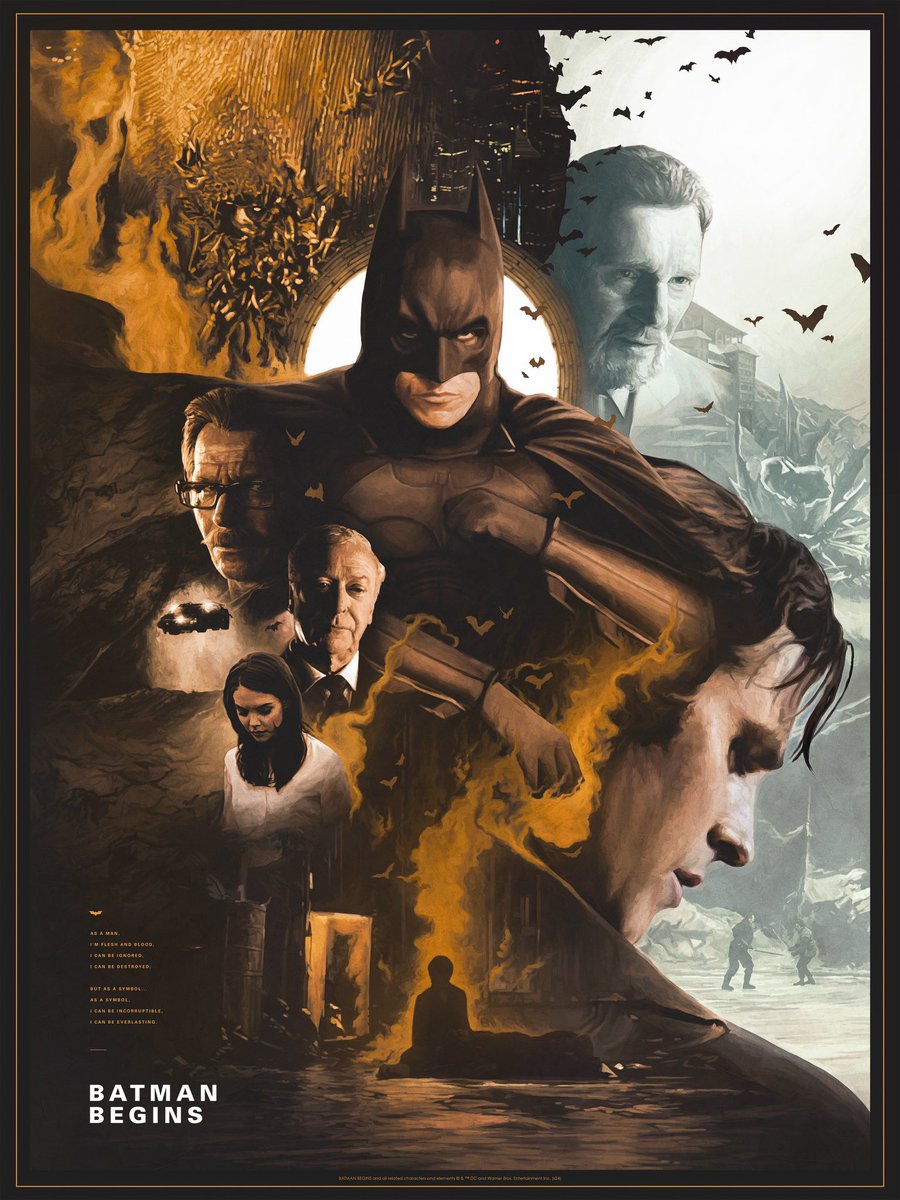 Stunning poster for Batman Begins by <a href="/AdamDemarti/">Adam Demarti</a>