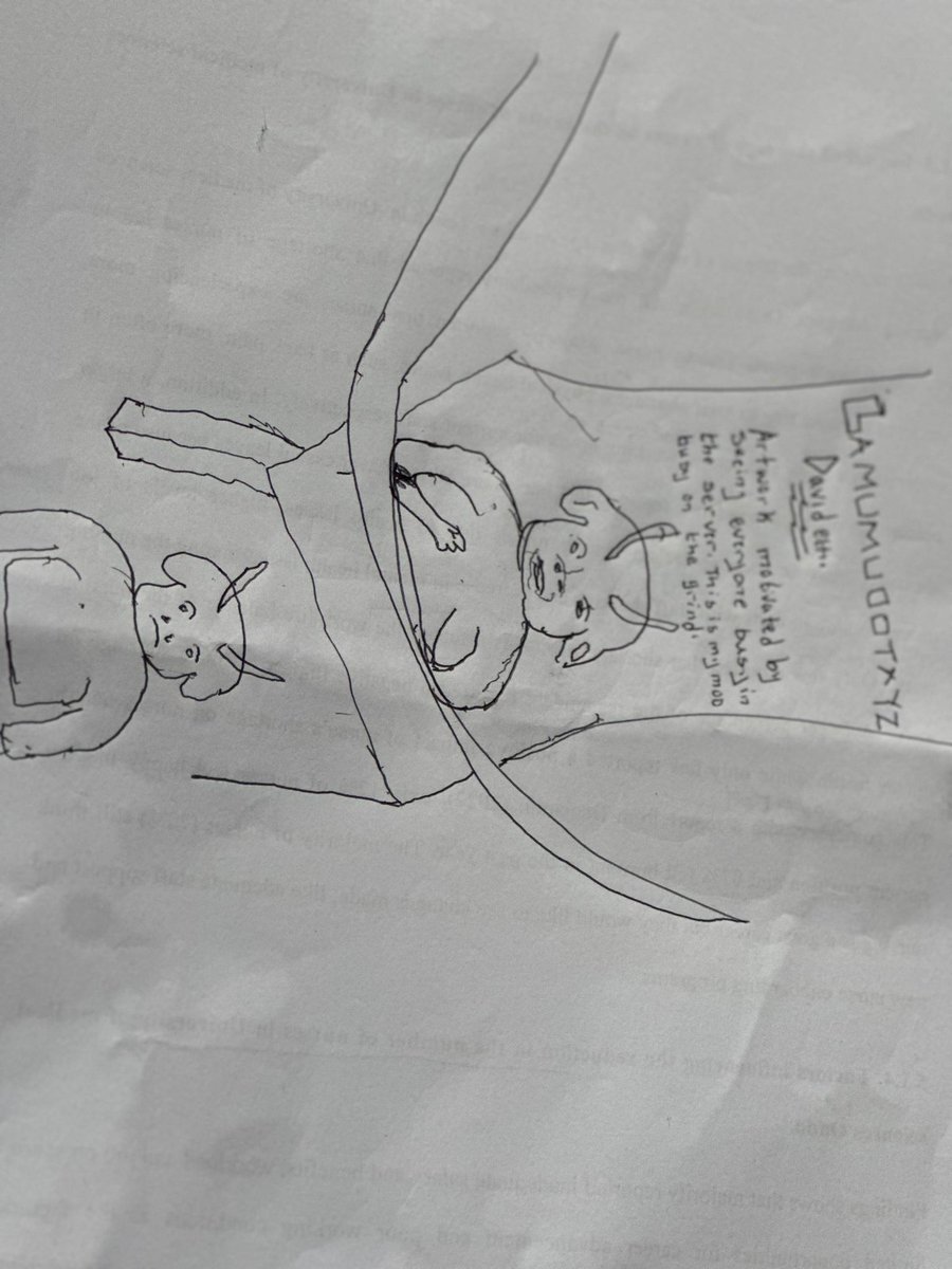 daviid_ETH1's tweet photo. My art is like a meme as well, how team will see and notice my efforts on this and previous works for @lamumudotxyz 

drew this 
Read what I wrote! https://t.co/cuecQmYOQ1