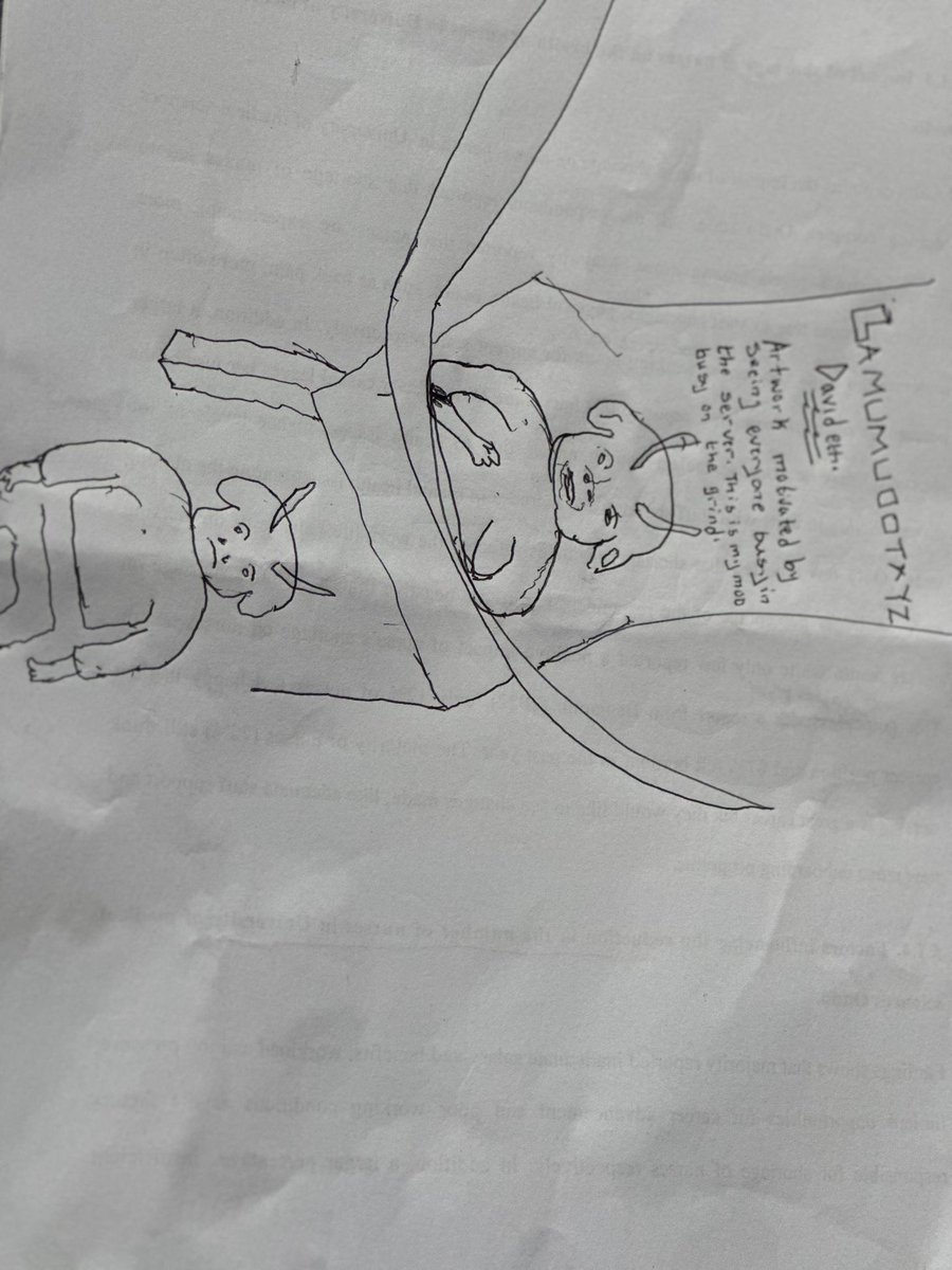 daviid_ETH1's tweet photo. My art is like a meme as well, how team will see and notice my efforts on this and previous works for @lamumudotxyz 

drew this 
Read what I wrote! https://t.co/cuecQmYOQ1