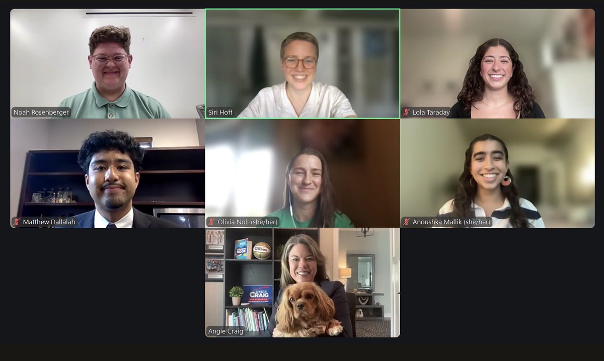 It was great to sit down with interns from both my Eagan and Washington D.C. offices to chat about their experiences and their future goals. 

Young people like them are the future of our democracy.