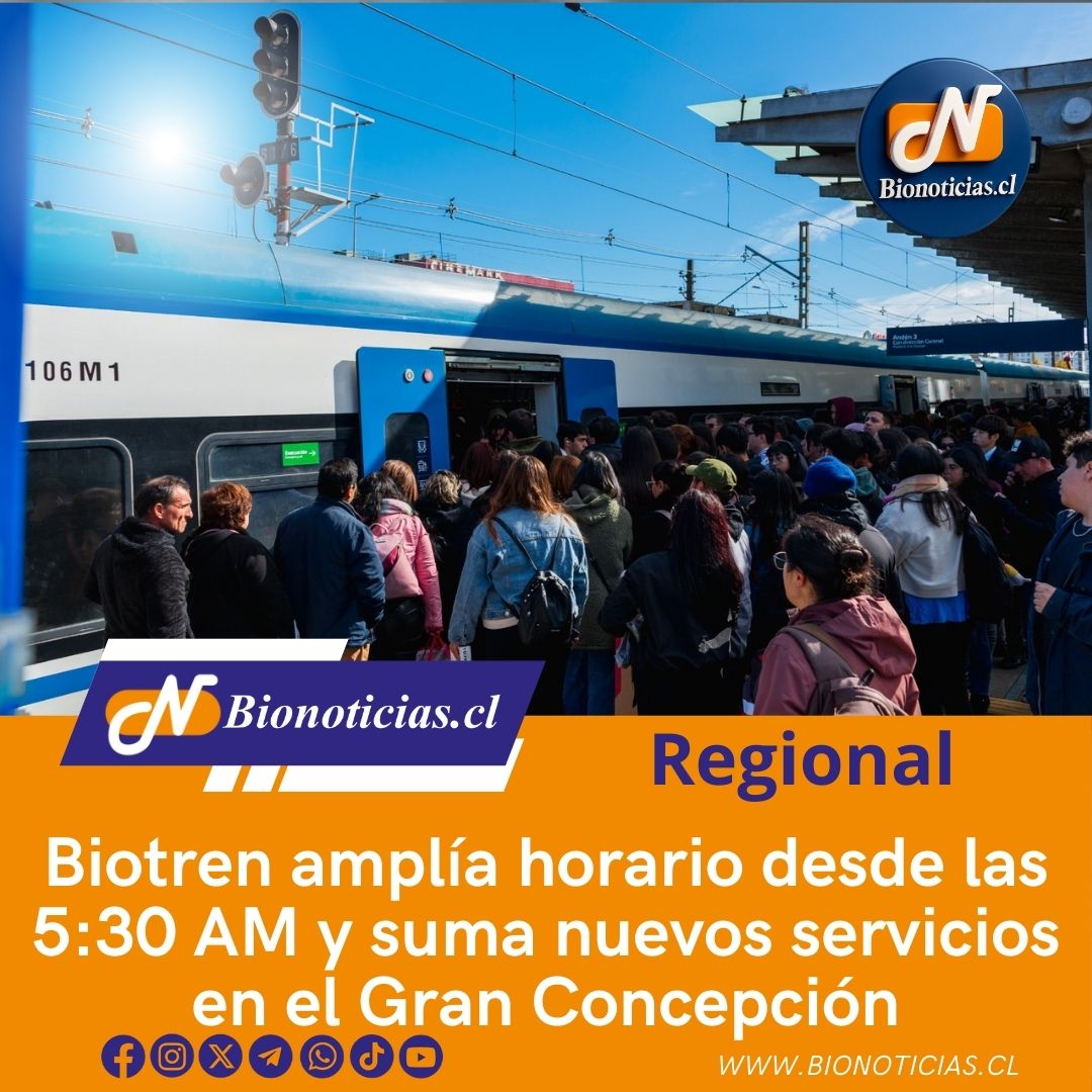 CHANDIAFER's tweet photo. Biotren amplía horario desde las 5:30 AM y suma nuevos servicios en el Gran Concepción
https://t.co/TbMbVNYDzt
#Biotren #GranConcepción #Conectividad #TransportePúblico #EFESur #MovilidadSustentable https://t.co/fQC12EmDfK