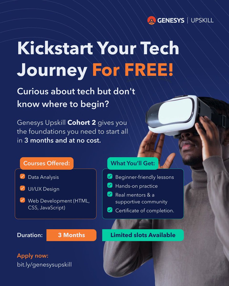 linkedin.com/posts/david-ch…

Don't miss this opportunity, read up full details.👆👆
<a href="/genesystechhub/">Genesys Tech Hub</a> <a href="/_learnable/">Genesys Learnable</a>  <a href="/Bruce1Offordile/">Chibuike Divine Offordile</a>