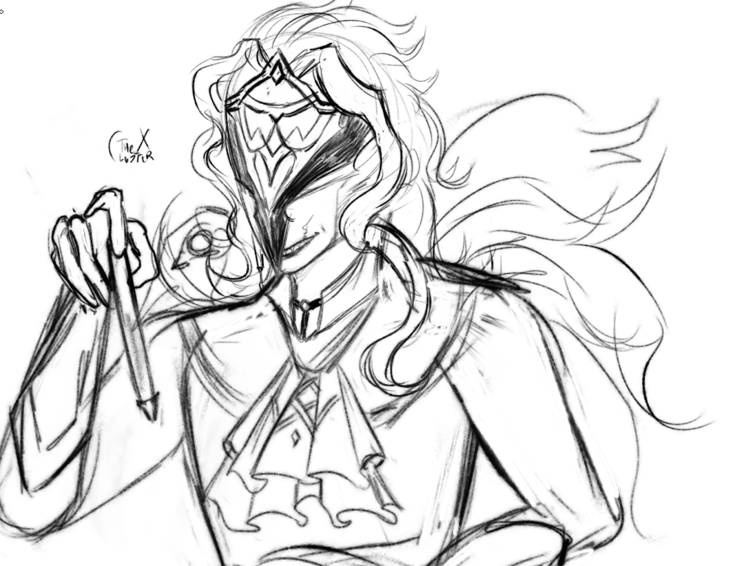 drawing him has gotten so boring lately...