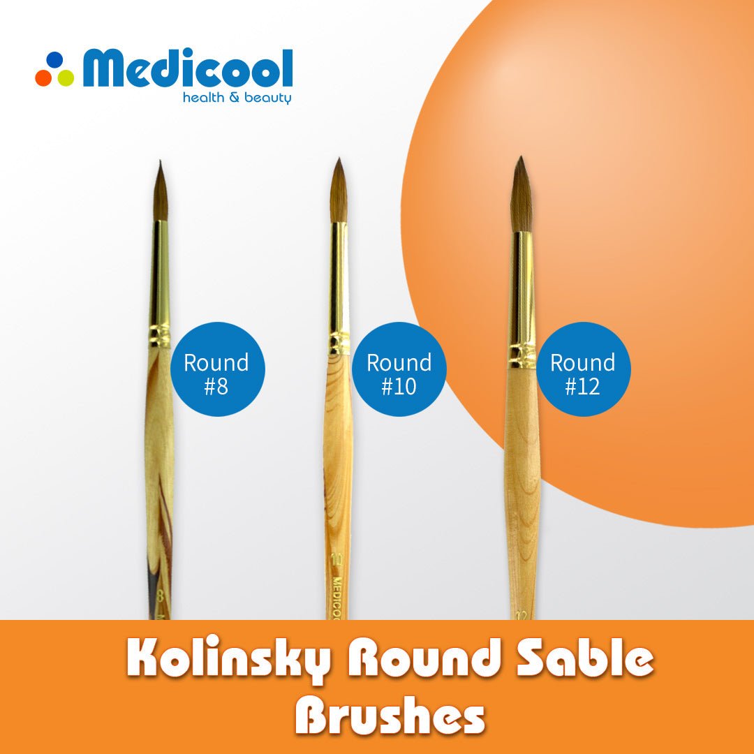 medicool's tweet image. Create tiny nail masterpieces with our Kolinsky Round Sable Brushes! Precision so sharp, even your cat might get jealous. 🎨🐾 #NailArt #PrecisionTools medicool.com/products/kolin…
