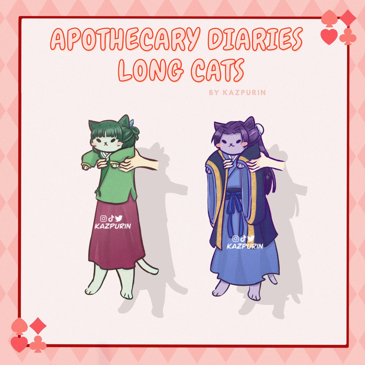 Maomao and Jinshi long cats will be debuting at AIOC 🙂 

#maomao #jinshi #apothecarydiaries