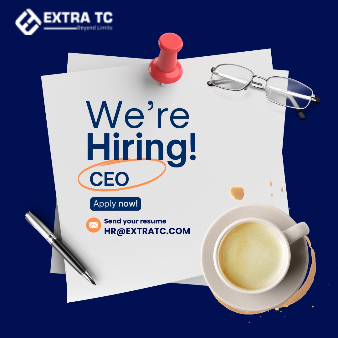 extratcME's tweet photo. We're #hiring a new General Manager / CEO 
Apply today or share this post with your network.
🚀 Leadership Opportunity to Transform a Tech Company 🚀
Extra Tech for Digital Solutions is hiring a:
 General Manager / CEO https://t.co/PEcSdj0eU1