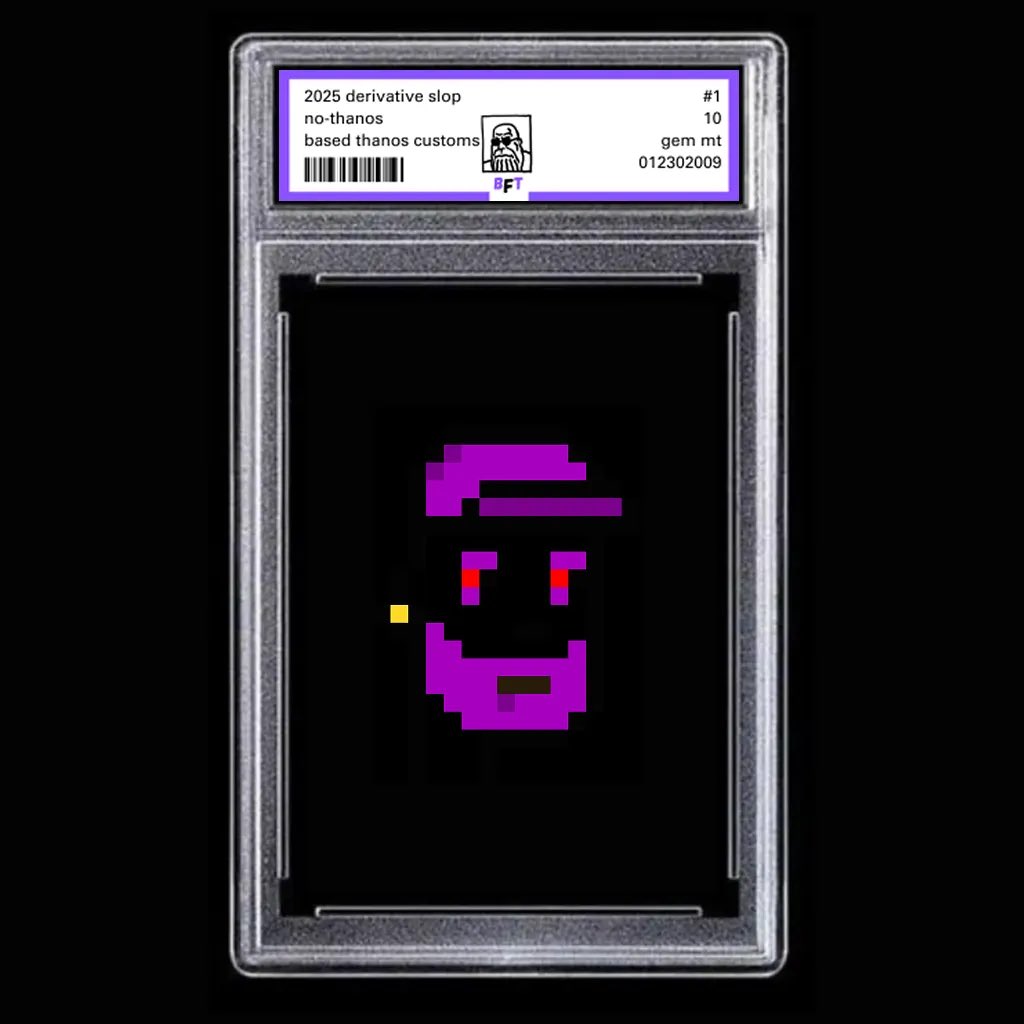 No-Punks (@nopunkism) on Twitter photo Minted this 1st in the series Derivative Slop by <a href="/Maximill15/">BasedThanos.eth</a>
Love it and feel honoured to be part of this series. π₯ Minted this 1st in the series Derivative Slop by <a href="/Maximill15/">BasedThanos.eth</a>
Love it and feel honoured to be part of this series. π₯