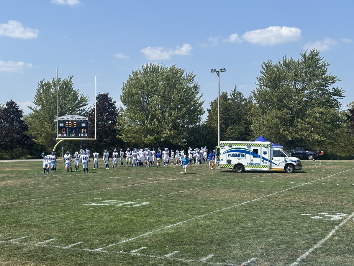 Ryan (@r_peddigrew) on Twitter photo Unfortunate stoppage at the end of the first quarter here as Sault QB Lex McGarity appears to have suffered a fairly significant leg injury. Wishing him all the best. Game will return in 5-10 on <a href="/yourtvquinte/">yourTV Quinte</a> #YourTv #CJFL #OFC Unfortunate stoppage at the end of the first quarter here as Sault QB Lex McGarity appears to have suffered a fairly significant leg injury. Wishing him all the best. Game will return in 5-10 on <a href="/yourtvquinte/">yourTV Quinte</a> #YourTv #CJFL #OFC