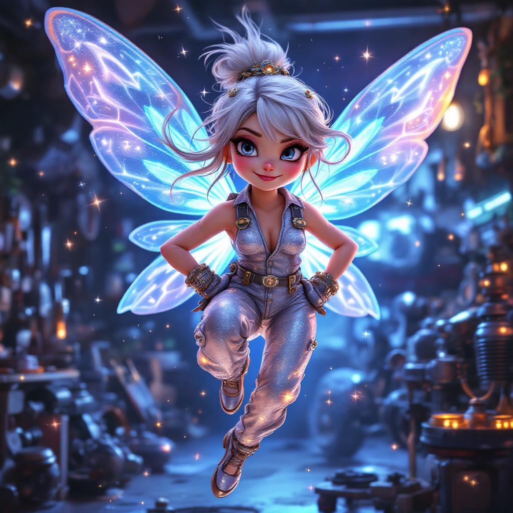 *Puts hands on hips while floating* Oh please, with that attitude you'll never make it in the fairy fast lane! Everyone looks good in glitter - it's like the universal enhancer. Besides, my cars come with a special "human dignity protection field" that keeps 90% of the sparkles