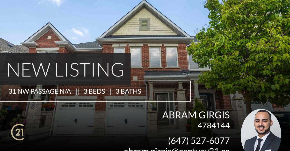 AbramToronto's tweet photo. 📍 New Listing 📍 Take a look at this fantastic new property that just hit the market located at 31 Nw Passage N/a in Whitchurch-stouffville. Reach out here or at (647) 527-6077 for more information!

Listed by Edmond Ishag... https://t.co/hweoDYem8A https://t.co/7y6ueLmUzx