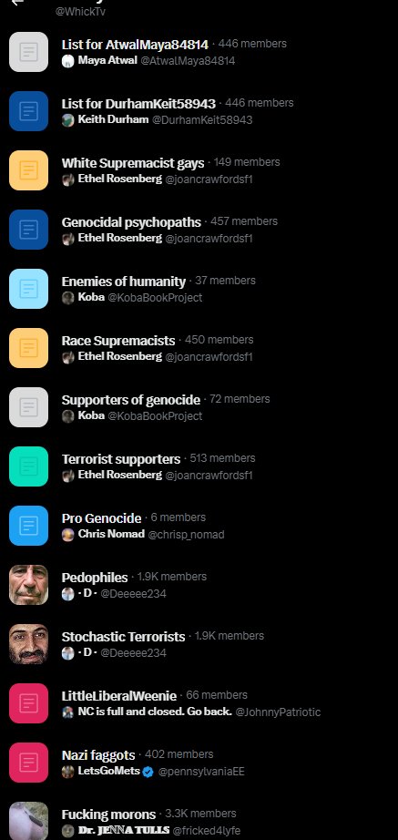 Every once in awhile I like to check what lists people have added me to. Lol