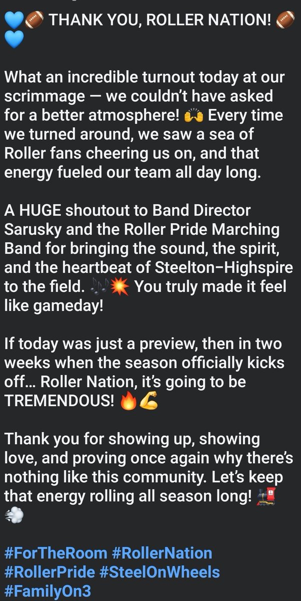 LeaneBeckey's tweet photo. What a great day! #ForTheRoom #RollerNation #SteelOnWheeld https://t.co/UNMc2lT0le