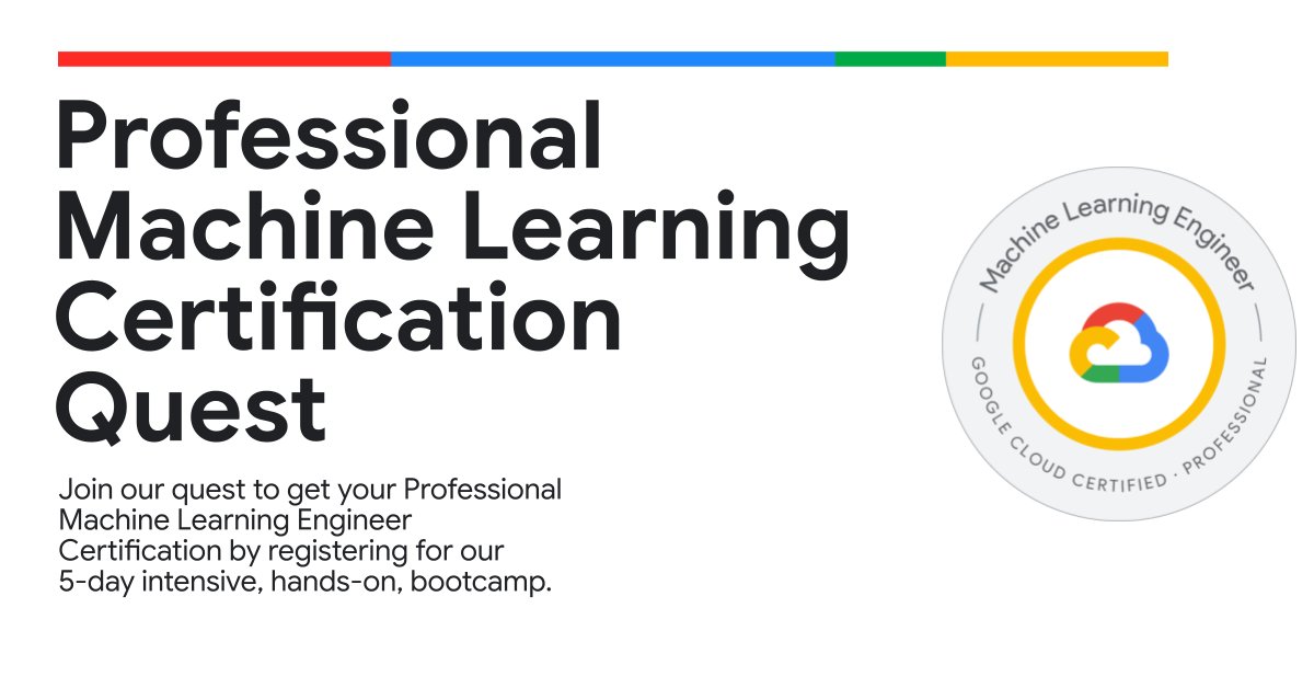 Embark on a new learning journey! 🚀 Discover the Professional Machine Learning Certification Quest Ready to elevate your machine learning skills? Register and learn more at this virtual or in-person event held Sept. 1-5 in London → goo.gle/pmle-quest