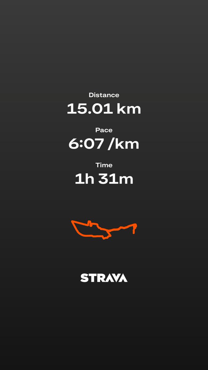 First 15km run whilst training for the <a href="/LondonMarathon/">TCS London Marathon</a> in aid of <a href="/kidneycareuk/">Kidney Care UK @kidneycareuk.bsky.social</a>
Very happy with the time and pace as I didn’t push myself to hard, kept pace and fueled well! Onwards and upwards 🔥🔥🔥