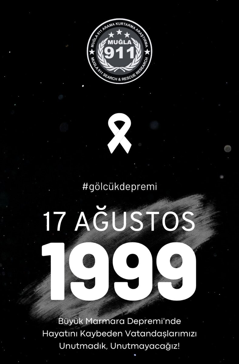 MUGLA911's tweet photo. #17Ağustos1999 
#17ağustos1999unutmadık 
#mugla911 https://t.co/evowoRrmRA
