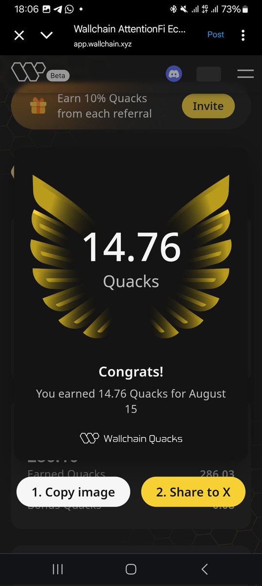 Just earned 14.76 Quacks on @wallchain_xyz in one day 🦆

Turn insights into rewards and climb the leaderboard 🥇
