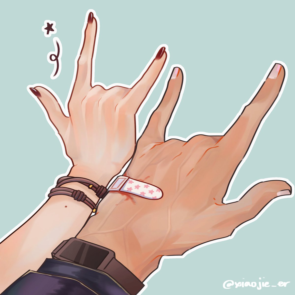 xiaojie_er's tweet photo. hand practice https://t.co/oWQ1cVzpvL