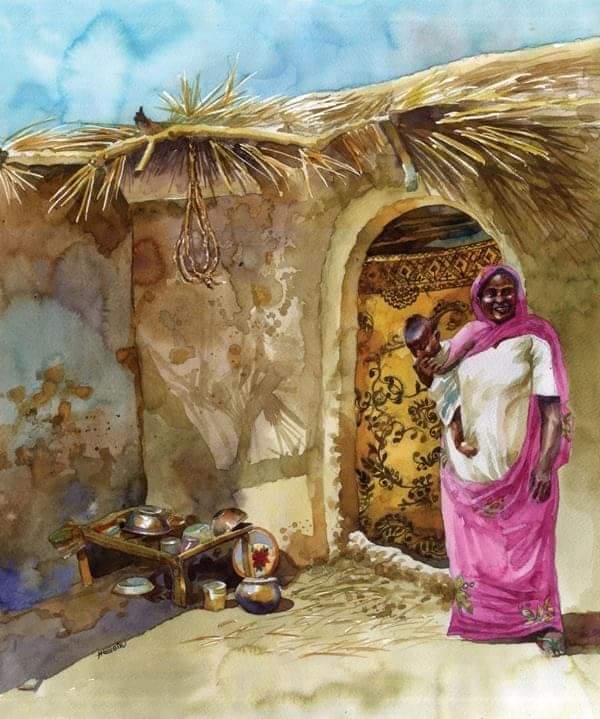 Beautiful Painting About Sudanese Culture and People
By Sudanese Artist: Hussain Merghani

#SudaneseCulture #ثقافة_سودانية