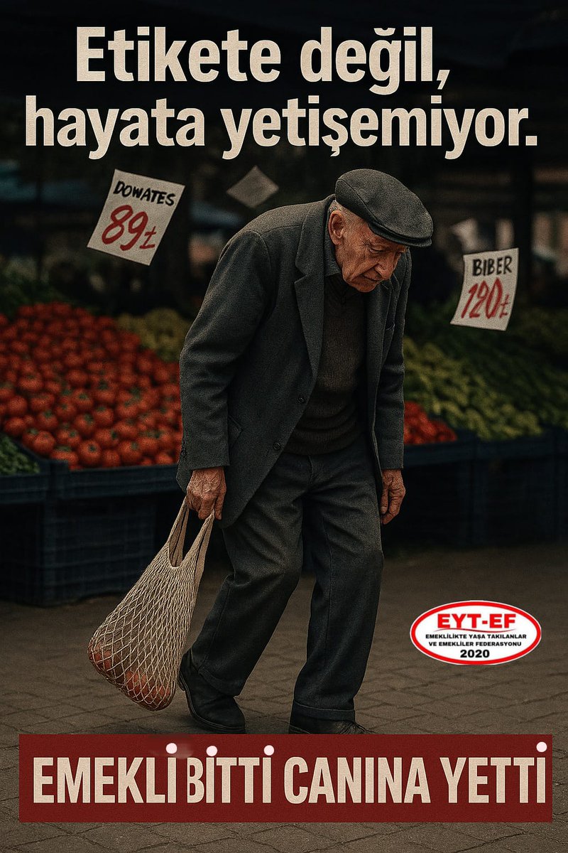 Enflasyon Yükseliyor 
Emekliler Eziliyor 

#EmekliBittiCanınaYetti
#5000KısmininCanınaTakEtti
<a href="/isikhanvedat/">Prof. Dr. Vedat Işıkhan</a> 
<a href="/memetsimsek/">Mehmet Simsek</a>
<a href="/_cevdetyilmaz/">Cevdet Yılmaz</a>
<a href="/eczozgurozel/">Özgür Özel</a> 
<a href="/cenginyurt52/">Cemal Enginyurt</a> 
<a href="/veliagbaba/">Veli Ağbaba</a> 
<a href="/55erhanusta/">Dr. Erhan Usta</a> 
<a href="/selcukozdag/">Selçuk ÖZDAĞ</a> 
<a href="/MDervisogluTR/">Müsavat Dervişoğlu</a> 
<a href="/Emegin_Halleri/">aziz çelik</a> 
<a href="/fethigurer/">Ömer Fethi Gürer</a>