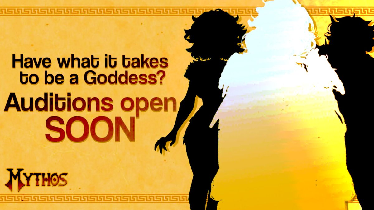 🔥BIGGEST NEWS IN THE HISTORY OF MYTHOS🔥 

We are excited to announce our first ever VTUBER AUDITIONS for our brand new talent wave!   

We are looking for 3 female goddesses to form a new era-changing mythological gen.  👀👀👀

Applications will open in 14 days. Please follow