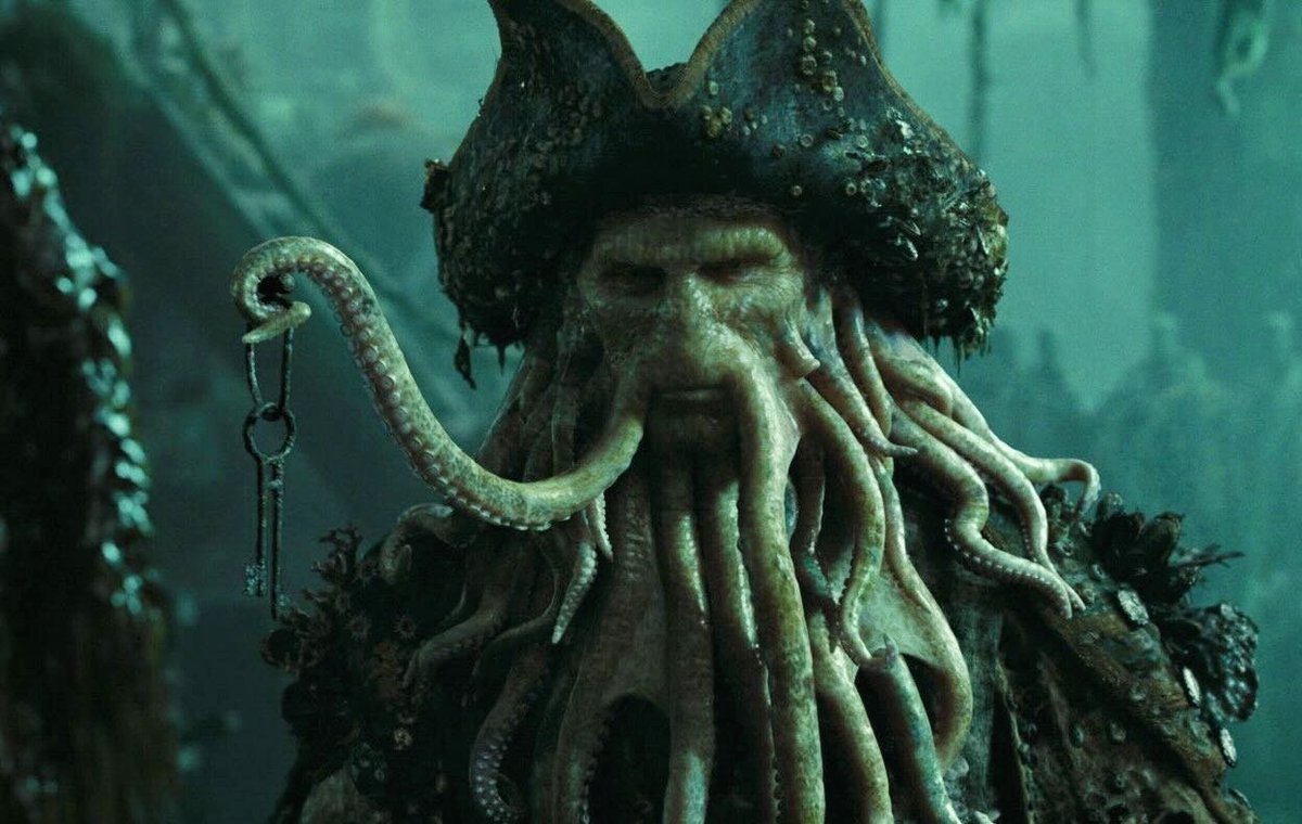 bestjacksparrow's tweet photo. it’s been 19 years and the cgi for Davy Jones still holds up https://t.co/Z3Pi3BJ6fQ