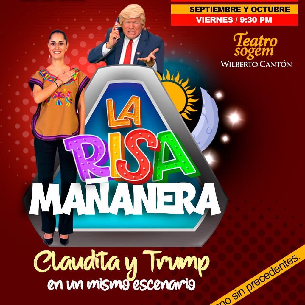 La risa mañanera llega al teatro <a href="/WilbertoCanton/">Teatro SOGEM Wilberto Cantón</a> <a href="/carlosalazraki/">Carlos Alazraki</a> <a href="/aristeguicnn/">Carmen Aristegui</a> <a href="/alfa913fm/">Alfa 91.3 FM</a> <a href="/Adela_Micha/">Adela Micha</a> <a href="/sdpnoticias/">SDP Noticias</a> <a href="/CiroGomezL/">Ciro Gómez Leyva</a> <a href="/CNNEE/">CNN en Español</a> <a href="/CarlosLoret/">Carlos Loret de Mola</a> <a href="/Charofernandezr/">Charo Fernández</a> <a href="/lopezdoriga/">Joaquín López-Dóriga</a> <a href="/DONDEIRweb/">DÓNDE IR</a> <a href="/ElFinancieroTv/">El Financiero TV</a> <a href="/qtf/">Fernanda Familiar</a> <a href="/nmasforo/">N+ FORO</a> <a href="/DeniseDresserG/">Denise Dresser</a> <a href="/programa_hoy/">Programa Hoy</a> <a href="/karlaiberia/">Karla Iberia Sánchez</a> <a href="/JavierSolorzano/">Javier Solórzano</a>