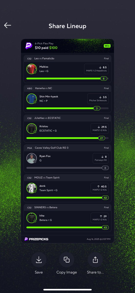 Thanks to <a href="/Alejand68817559/">Alx</a> for Donk and KBO <a href="/ynkell/">kel</a> 
CASH THE FF
#prizepicks #wins #Discord