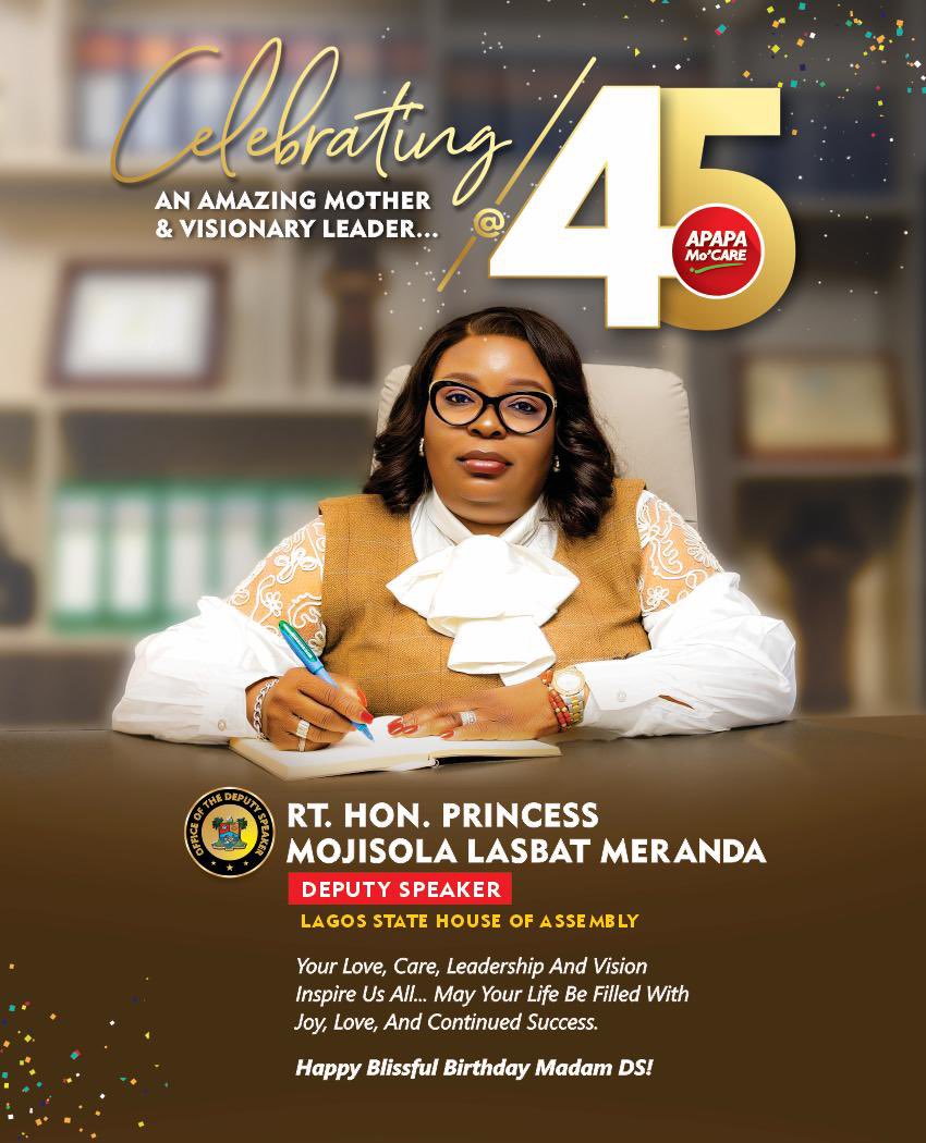 Happy Birthday to our exceptional leader, RT. Hon. Mojisola Lasbat Meranda.Your wisdom, compassion, and dedication to the people continue to inspire us all. May Allah grant you long life, good health, and greater achievements in your service to humanity. <a href="/honmojimeranda/">Hon. Mojisola Lasbat Meranda</a>