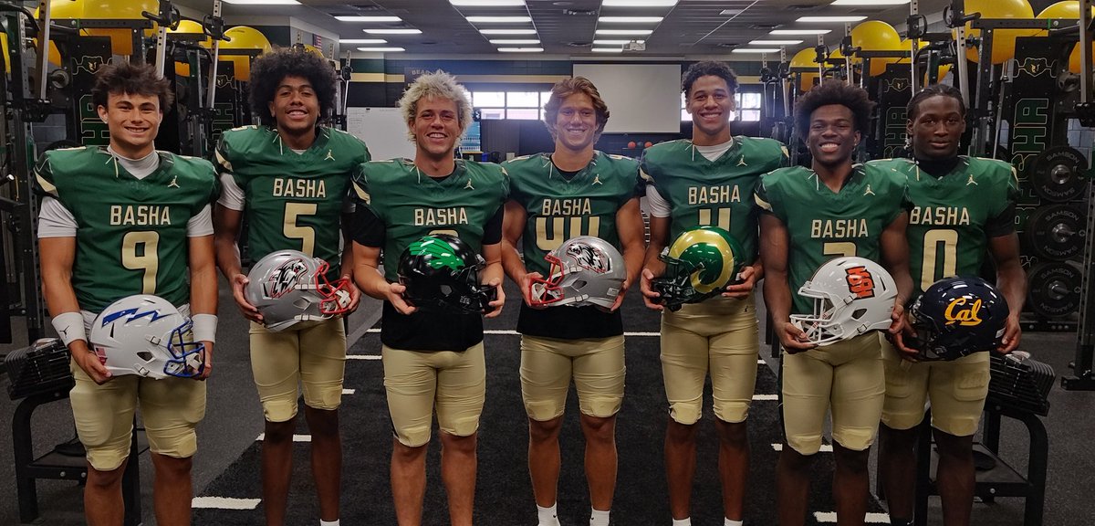 <a href="/bashagridiron/">Basha Gridiron</a> early commits  repping their college commits 
<a href="/kalebthekatcher/">Kaleb Garcia</a> <a href="/AF_Football/">Air Force Football</a> 
<a href="/X_RiveraRogers/">Xavier Rivera-Rogers</a> <a href="/UNMLoboFB/">New Mexico Football</a> 
<a href="/brodie_vehrs4/">Broderick (brodie) Vehrs (3⭐️ QB)</a> <a href="/MeanGreenFB/">UNT Football</a> 
<a href="/Elicronin24/">Eli Cramer-Cronin</a> <a href="/UNMLOBOS/">New Mexico Lobos</a> 
<a href="/kashbrock10/">Kash Brock</a> <a href="/CSUFootball/">Colorado State Football</a> 
<a href="/Itskaedynsmith/">Kaedyn Smith “K3”</a> <a href="/BengalGridiron/">Idaho State Football</a> 
<a href="/Lew32M/">Mason Lewis</a> <a href="/CalFootball/">Cal Football</a> 
<a href="/BashaAthletics/">Basha HS Athletics</a>