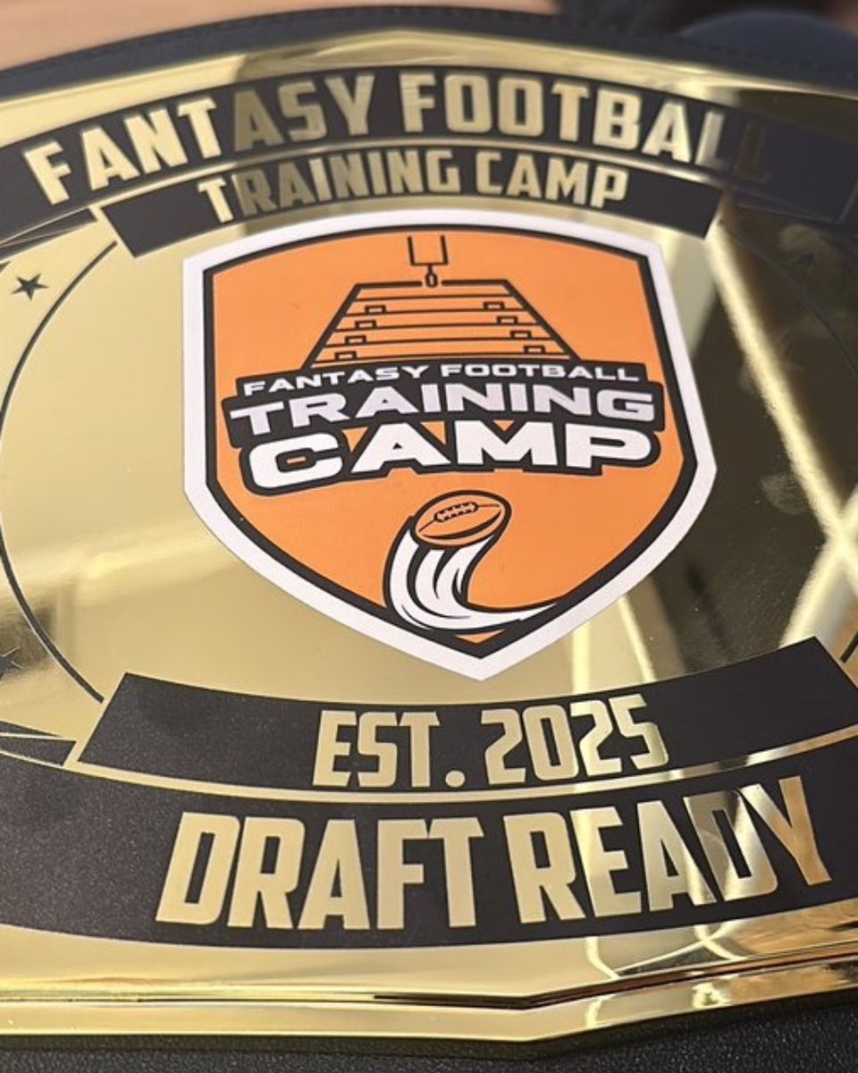 TrophySmack's tweet image. Who is winning the @FFTCamp Fantasy League? 🏆
Gear up for your future champ with a custom championship belt!
#TrophySmack #FantasyFootball #FantasyChamp