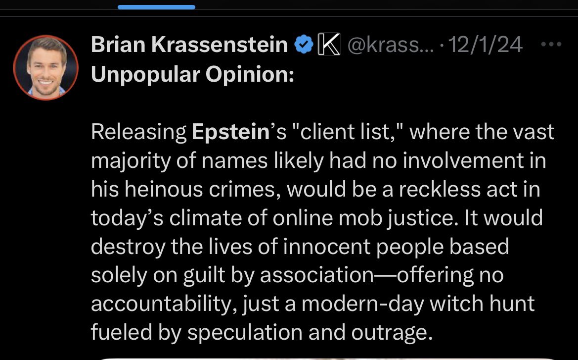 🇺🇸Brad (@oklahoma1981) on Twitter photo <a href="/0HOUR1__/">0HOUR</a> <a href="/Hunter_Eagleman/">Hunter Eagleman™</a> <a href="/krassenstein/">Brian Krassenstein</a> How he felt about the Epstein files when Biden was president. <a href="/0HOUR1__/">0HOUR</a> <a href="/Hunter_Eagleman/">Hunter Eagleman™</a> <a href="/krassenstein/">Brian Krassenstein</a> How he felt about the Epstein files when Biden was president.