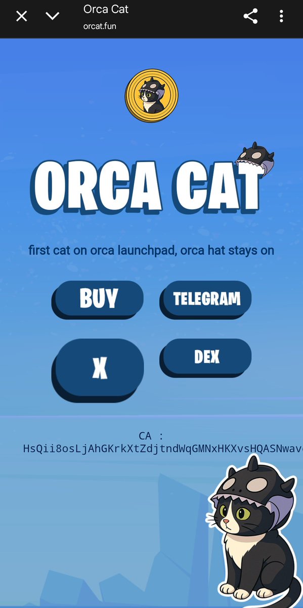 Rolex_Cex's tweet photo. Dex Updated ๐ฅ โ
Website Creation ๐ฅโ
TG Ready ๐ฅโ
Are You Ready For $orcat Tsunami ๐
Just Wait & Watch .. We'll make it Huge ๐
HsQii8osLjAhGKrkXtZdjtndWqGMNxHKXvsHQASNwave
$orcat #orcacat #orcat https://t.co/T5MEu25UBz