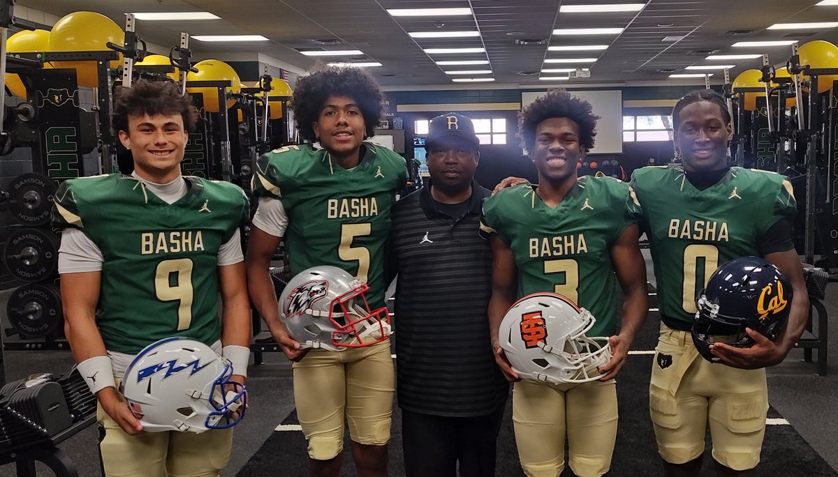 <a href="/bashagridiron/">Basha Gridiron</a> Early #DBU commits w/ Coach Harper. 
<a href="/kalebthekatcher/">Kaleb Garcia</a> <a href="/AF_Football/">Air Force Football</a> 
<a href="/X_RiveraRogers/">Xavier Rivera-Rogers</a> <a href="/UNMLOBOS/">New Mexico Lobos</a>
<a href="/Itskaedynsmith/">Kaedyn Smith “K3”</a> <a href="/BengalGridiron/">Idaho State Football</a> 
<a href="/Lew32M/">Mason Lewis</a> <a href="/CalFootball/">Cal Football</a> 
<a href="/BashaAthletics/">Basha HS Athletics</a>